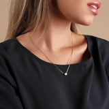 Gargantilha Veneziana Ponto de Luz Cristal Banhado a Ouro 18K