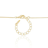 Gargantilha Veneziana Ponto de Luz Cristal Banhado a Ouro 18K