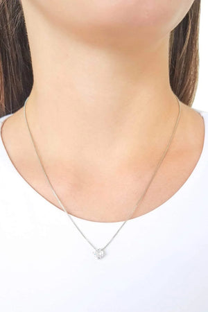 Gargantilha Veneziana Ponto de Luz Cristal Ródio Branco