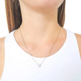 Gargantilha Veneziana Ponto de Luz Cristal Ródio Branco