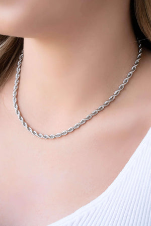 Choker Cordão Baiano Ródio Branco