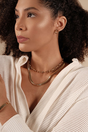 Choker Elos 11.5 x 5.5 MM Banhado a Ouro 18K