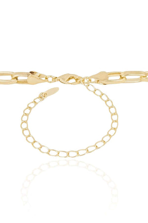 Choker Elos 11.5 x 5.5 MM Banhado a Ouro 18K