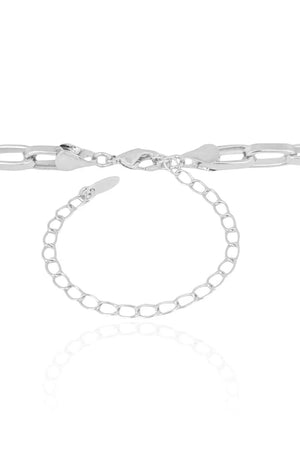 Choker Elos 11.5 x 5.5 MM Ródio Branco