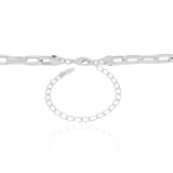 Choker Elos 11.5 x 5.5 MM Ródio Branco