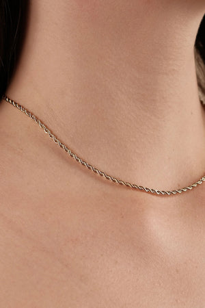 Gargantilha Cordão Baiano Ródio Branco