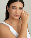 Brinco Estrela Cristal Ponto de Luz 6 mm Ródio Branco