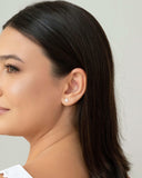 Brinco Estrela Cristal Ponto de Luz 6 mm Ródio Branco