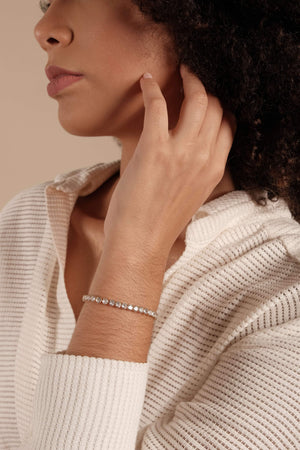 Pulseira Riviera Cristal Banhado a Ouro 18K