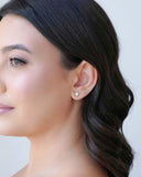 Brinco Ponto de Luz Zircônia Cristal 5 mm Banhado a Ouro 18K