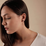 Brinco Ponto de Luz Turmalina 5 mm Ródio Branco