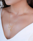 Gargantilha Filho Meninas Corações Lisos Banhado a Ouro 18K - 45 cm