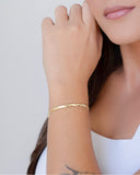 Pulseira Malha Fita 3 mm Banhado a Ouro 18K