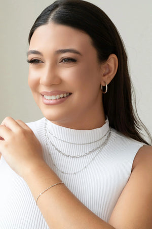 Choker Elos 4 mm Ródio Branco