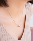 Gargantilha Veneziana Pingente Bola 10mm Ródio Branco