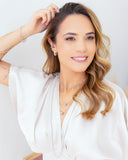 Gargantilha Veneziana Pingente Bola 10mm Ródio Branco