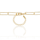 Gargantilha Elos Ovais 6mm Banhado a Ouro 18K