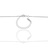 Gargantilha Veneziana 45 + 5 cm Ródio Branco