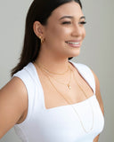 Brinco Redondo Achatado Liso 8 mm Banhado a Ouro 18K