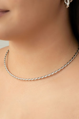 Aro Torcido 3mm Ródio Branco