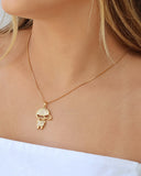 Gargantilha Filho Menino Cravejado Cristal Banhado a Ouro 18K - 45 cm