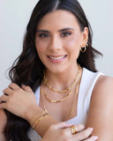 Piercing Três Filetes Banhado a Ouro 18K