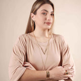 Brinco Círculos Entrelaçados Lisos Banhado a Ouro 18K