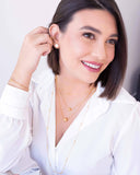 Gargantilha Veneziana Pingente Bola 10mm Banhado a Ouro 18K