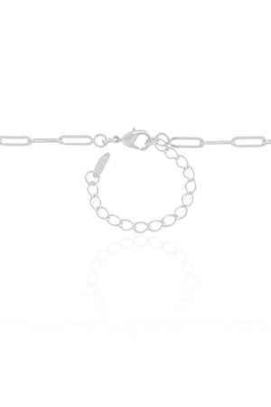 Gargantilha Longa Elos 3 mm Ródio Branco