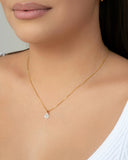 Gargantilha Veneziana Gota Cristal Banhado a Ouro 18K