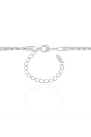 Gargantilha Rabo de Rato 2.5 mm Ródio Branco