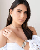 Anel Ondas Liso 1 mm Tamanho 21 Ródio Branco