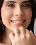 Anel Ondas Liso 1 mm Tamanho 21 Ródio Branco