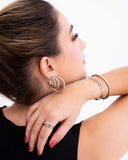 Brinco Argola Tubo Liso 2.2 cm Ródio Branco