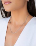 Gargantilha Grumet 2 mm Ródio Branco