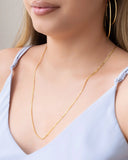 Gargantilha Piastrine 2 mm Banhado a Ouro 18K