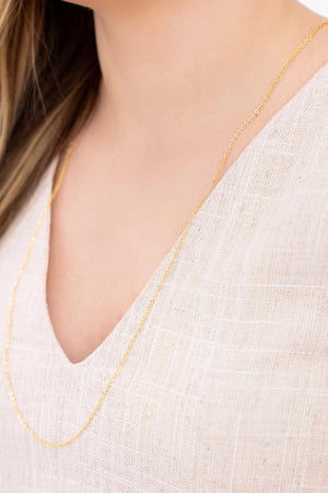 Gargantilha Longa Americana 1.5 mm Banhado a Ouro 18K