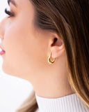 Brinco Argola Gota Lisa 1.7 cm Banhado a Ouro 18K