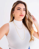 Brinco Argola Gota Lisa 1.7 cm Banhado a Ouro 18K