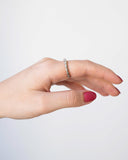 Anel Ajustável Torcido Tamanho P Ródio Branco