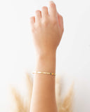 Bracelete Liso Flat Banhado a Ouro 18K