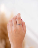 Anel Ajustável Liso Tamanho P Ródio Branco