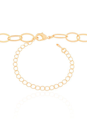 Choker Elos Ovais Banhado a Ouro 18K