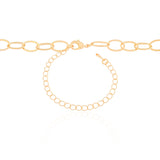 Choker Elos Ovais Banhado a Ouro 18K