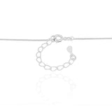 Gargantilha Veneziana Pingente Bola 8 mm Ródio Branco