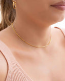 Choker Bolinhas Achatadas Banhado a Ouro 18K