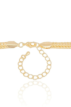 Gargantilha Grumet Dupla Banhado a Ouro 18K