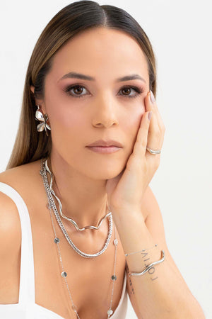 Anel Abaulado Liso Tamanho 21 Ródio Branco