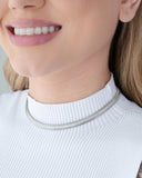 Choker Snake 6 mm Ródio Branco