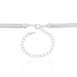 Choker Snake 6 mm Ródio Branco